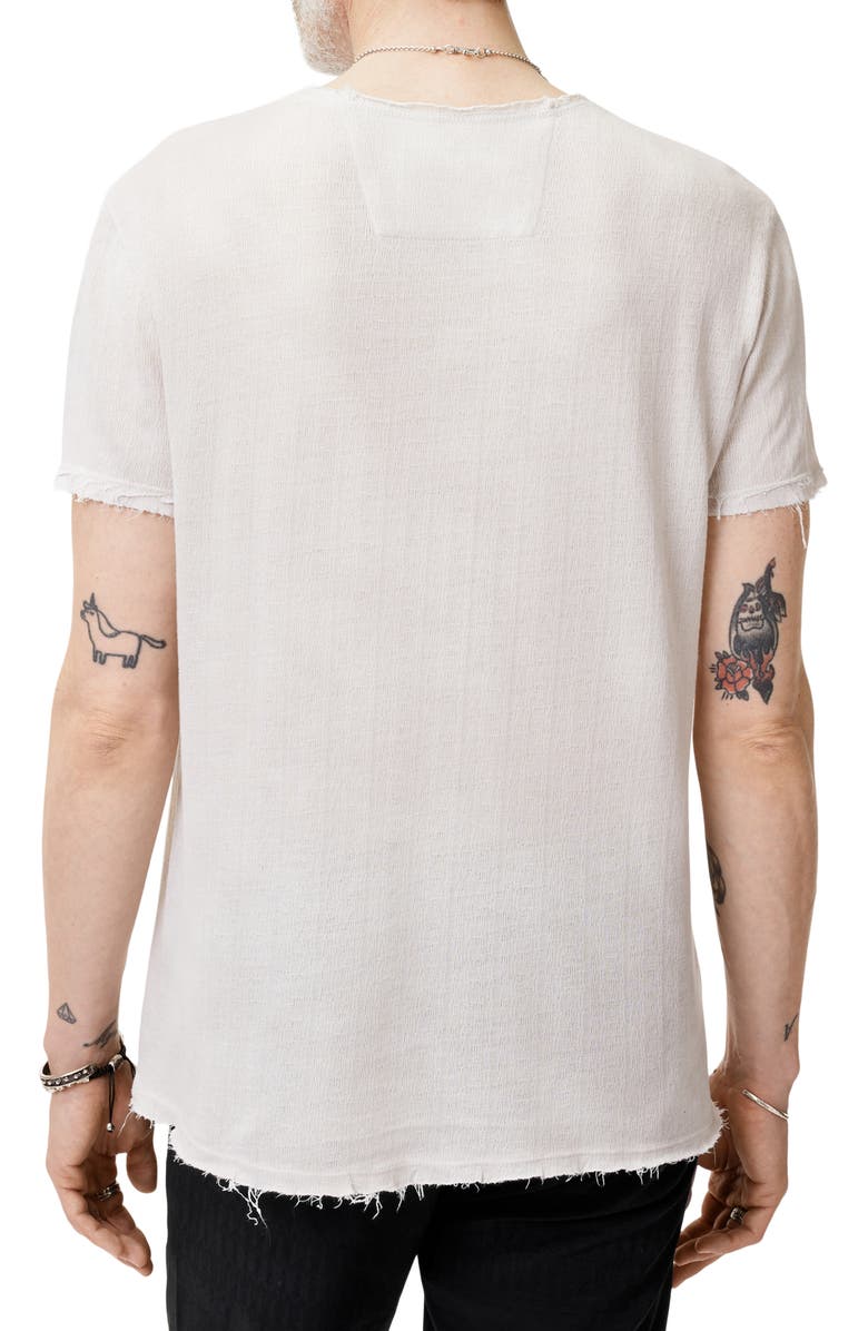 John Varvatos Freedom Raw Edge T-Shirt, Alternate, color, Salt