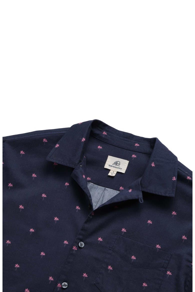 Mariner Camp Collar Shirt, Alternate, color, Palm Navy