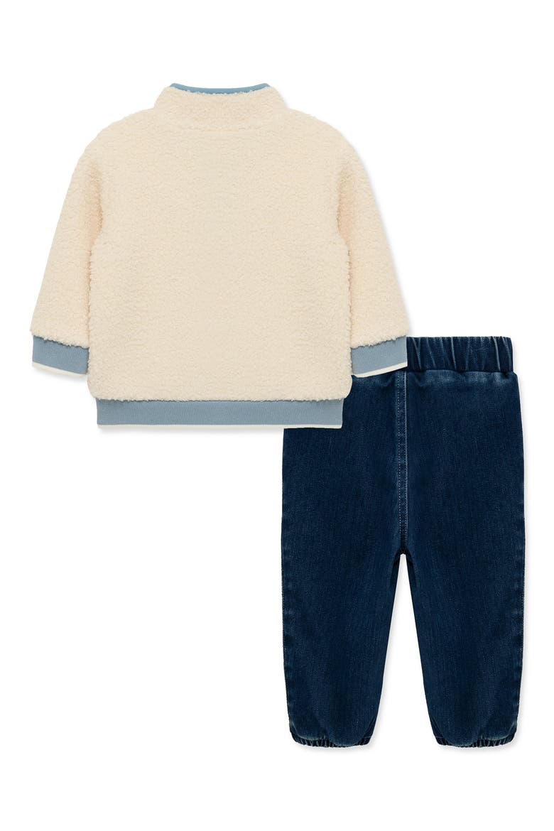Kids' Safari Fleece Pullover & Pants Set, Alternate, color, DENIM