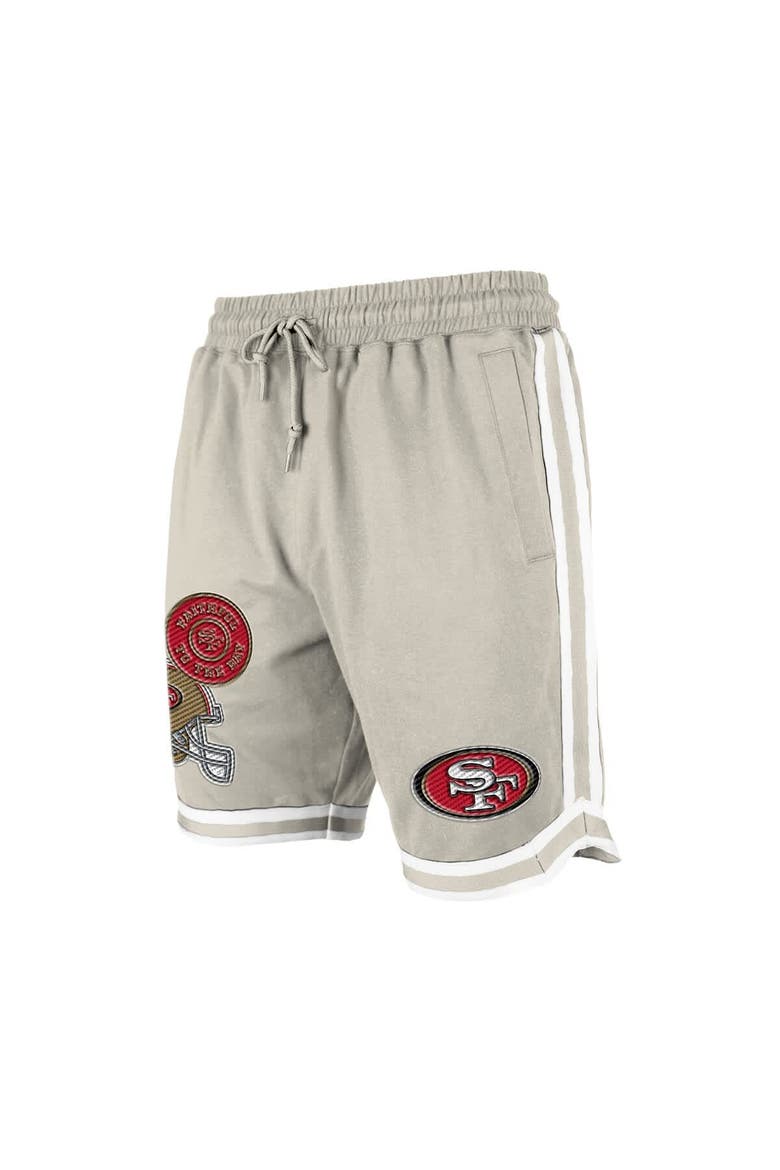 Men's New Era Light Beige San Francisco 49ers Stone Multi Patch Shorts, Alternate, color, Light Beige