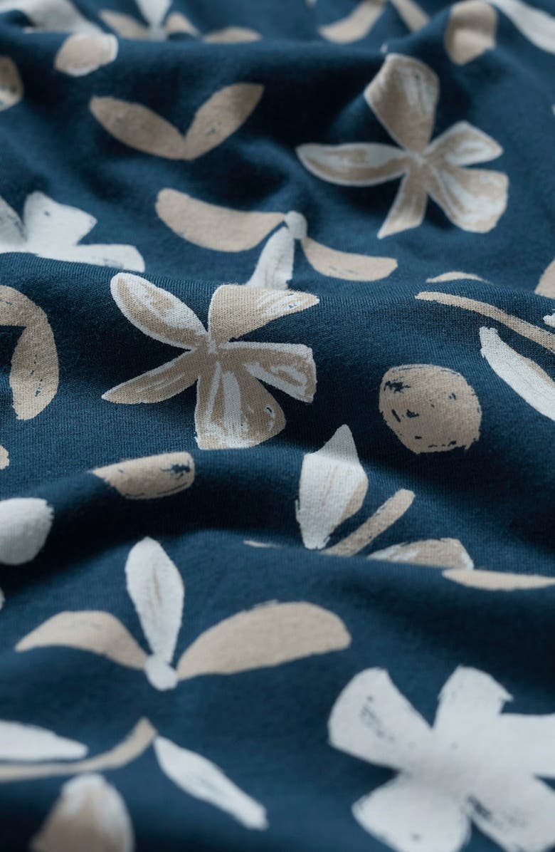 Seasalt Cornwall April Floral Stretch Organic Cotton Midi Dress, Alternate, color, Organic Shapes Dark Lugger