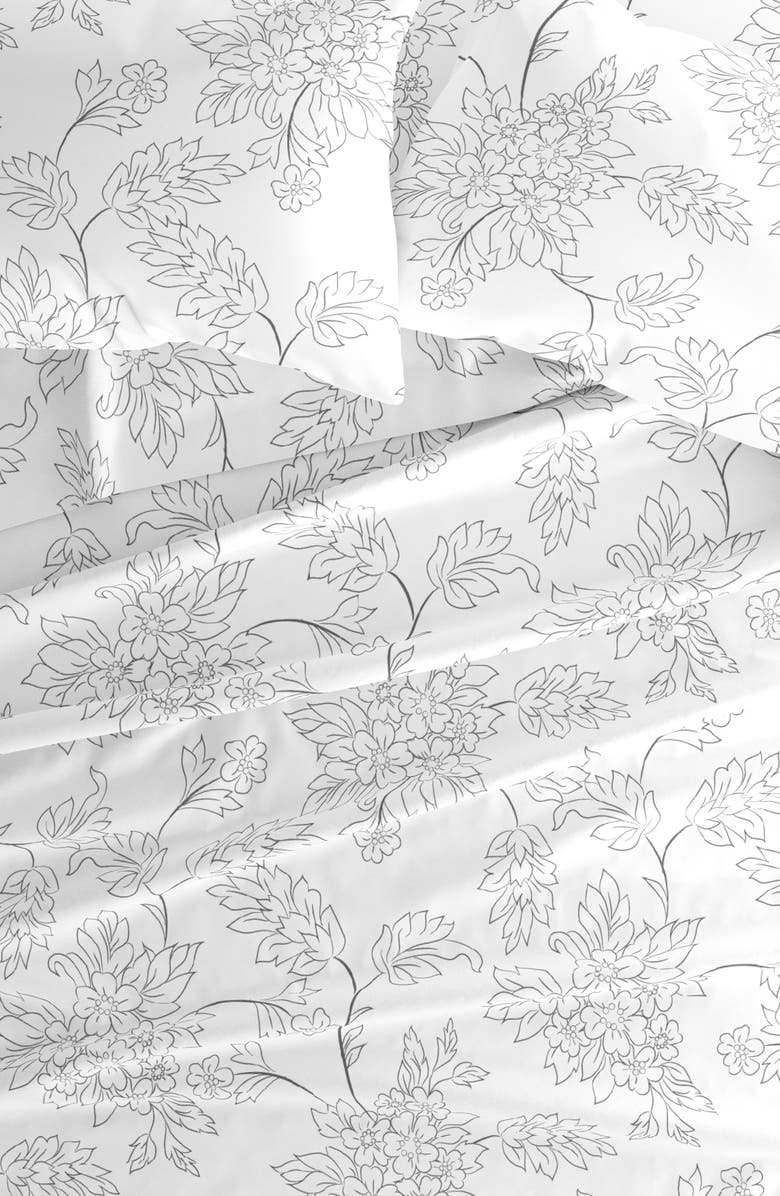 HOMESPUN HOME SPUN Premium Ultra Soft Vine Pattern 4-Piece Bed Sheet Set, Alternate, color, Gray