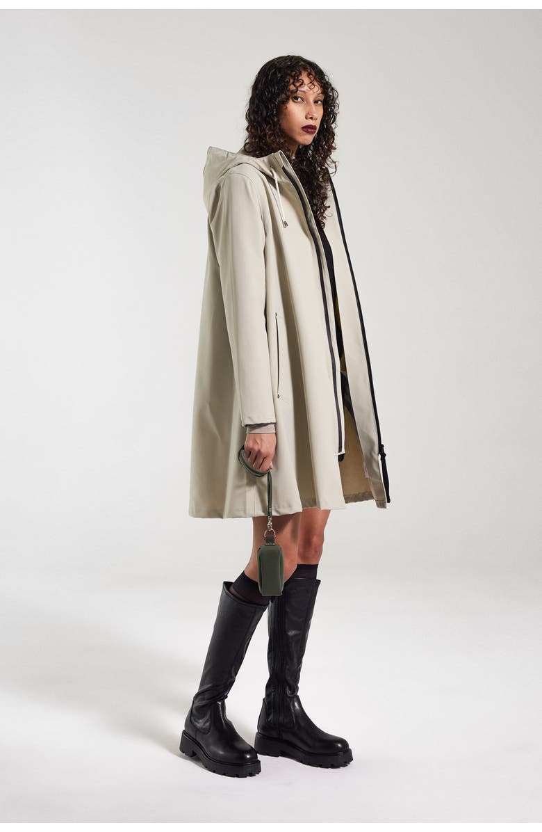 Stutterheim Mosebacke Lightweight Zip Matte Raincoat, Alternate, color, Pelican