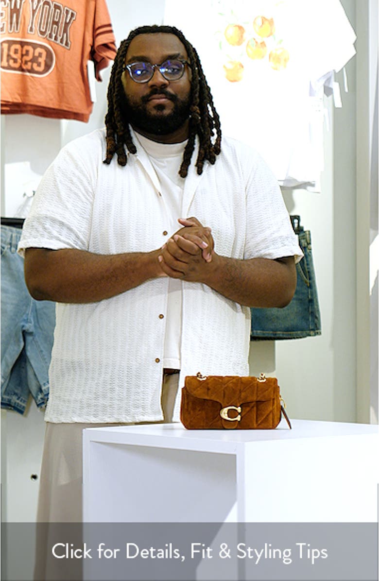 Tabby 20 Quilted Suede Shoulder Bag with Chain, sales video thumbnail