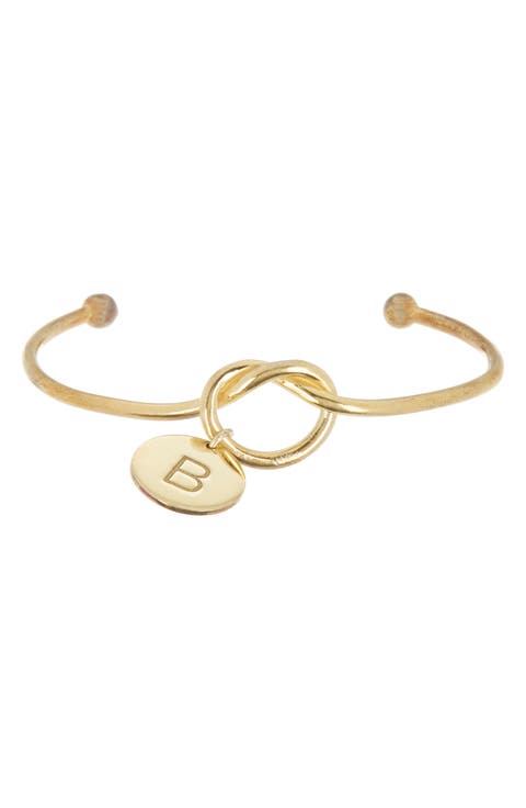 Love Knot Initial Bracelet