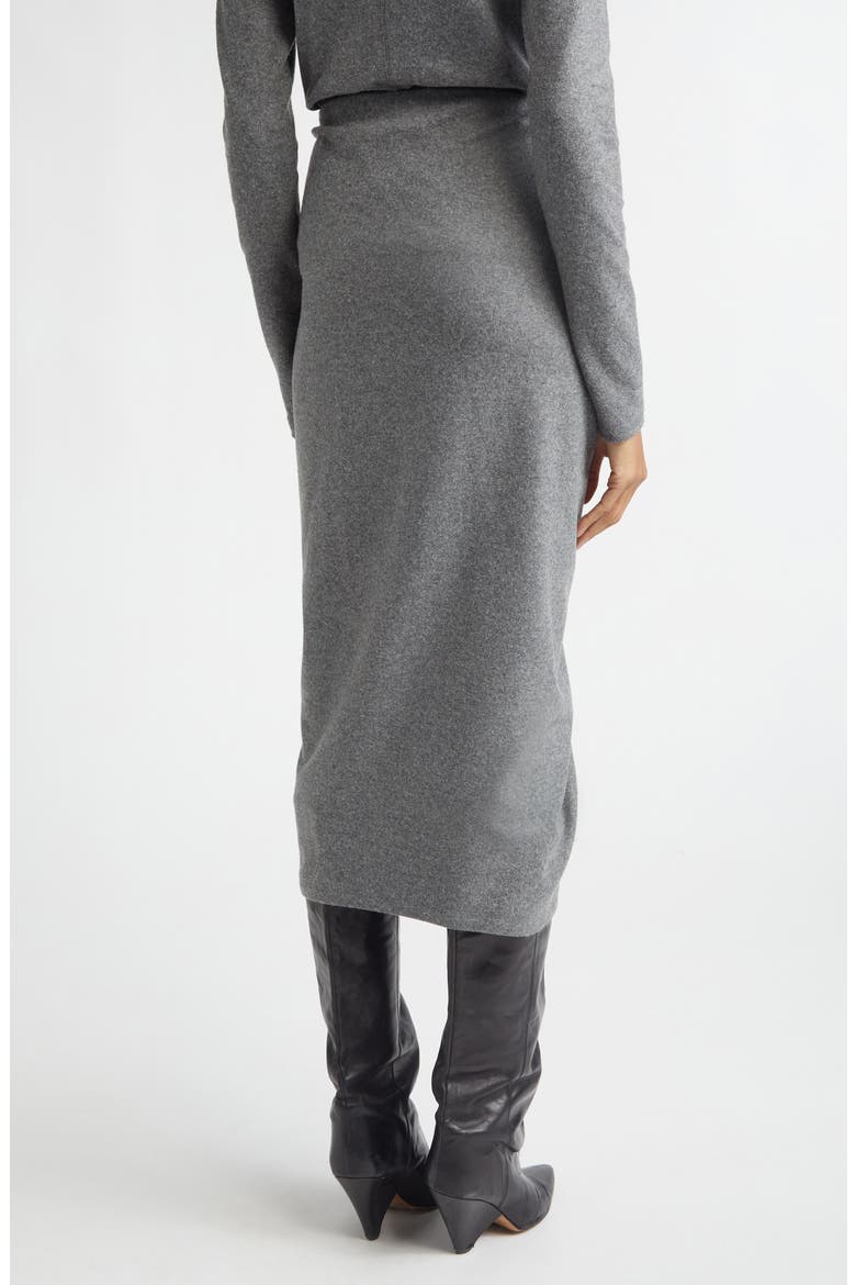 Jeldia Twisted Front Midi Skirt, Alternate, color, GREY