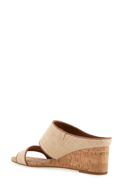 Aerosoles Wheeler Wedge Heel Sandal In Natural/tan Raffia