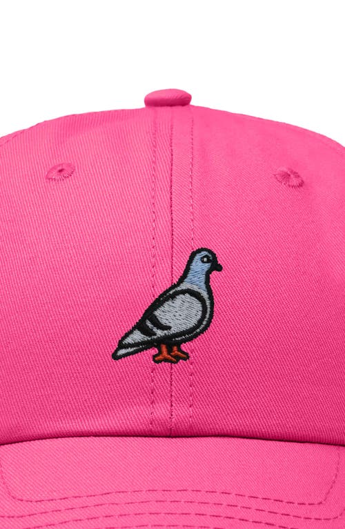 Dalix Pigeon Embroidered Everyday Hat In Hot Pink