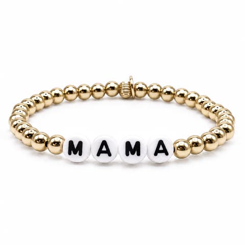 Mama Gold Filled Beaded Bracelet