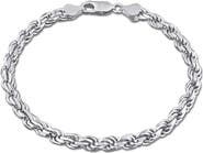 DELMAR Diamond Cut Rope Chain Bracelet