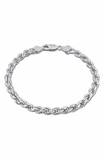 DELMAR Diamond Cut Rope Chain Bracelet