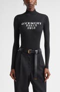 Givenchy Logo Rib High Neck Bodysuit