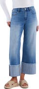 Wash Lab Denim Issy Cuffed Ankle Wide Leg Jeans