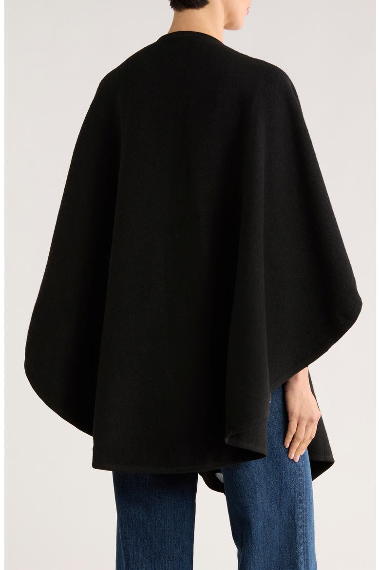 Wrap Cardigan Poncho, Alternate, color, BLACK