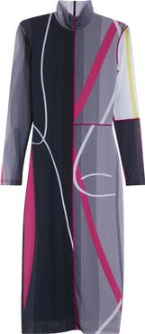 ISRAELLA KOBLA Neeta Stripe Long Sleeve Midi Dress