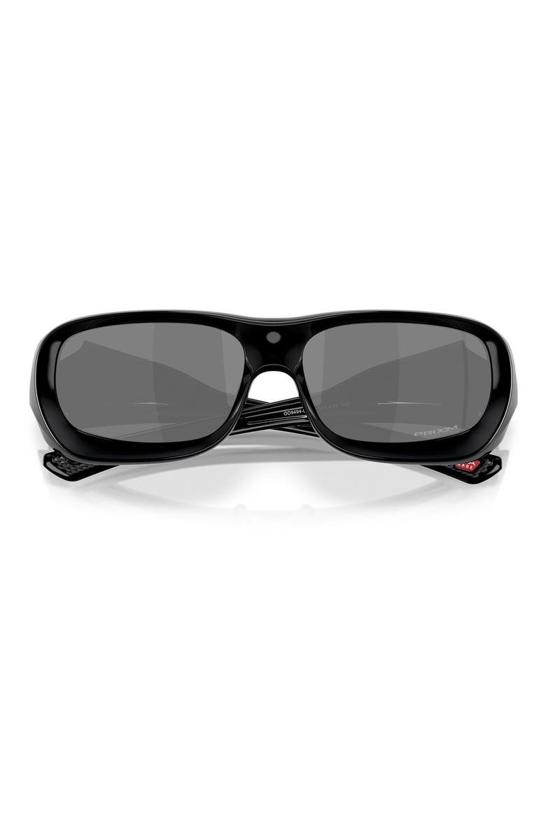 59mm Prizm™ Rectangular Sunglasses, Alternate, color, SHINY BLACK