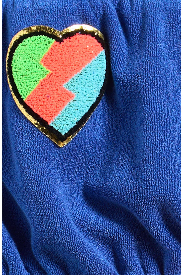 Kids' Patch Terry Cloth Romper, Alternate, color, BLUE