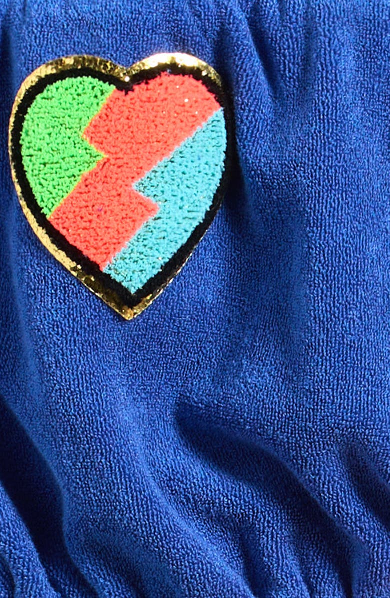 Truly Me Kids' Patch Terry Cloth Romper, Alternate, color, Blue