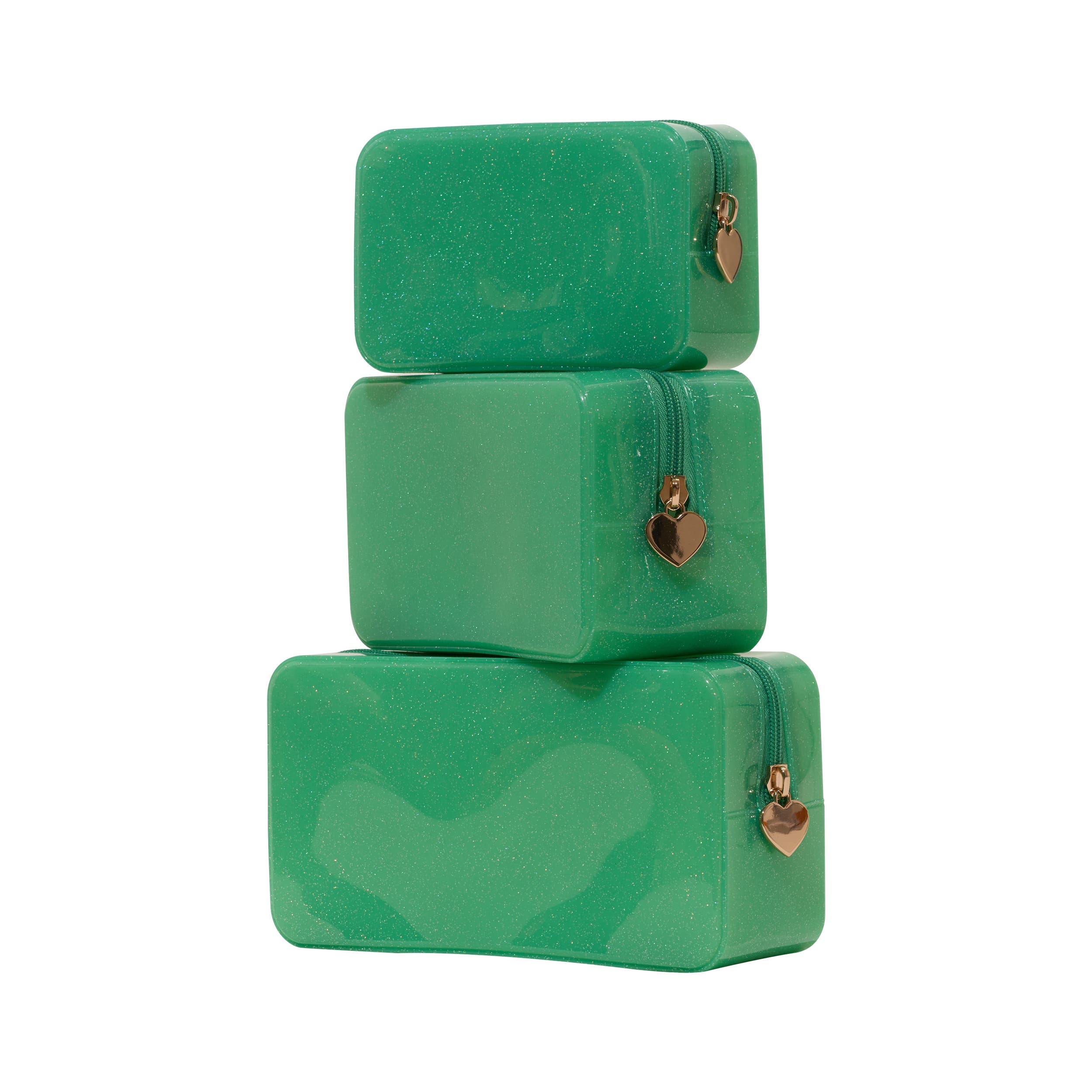 Glitter Jelly Pouch Collection, Alternate, color, Green