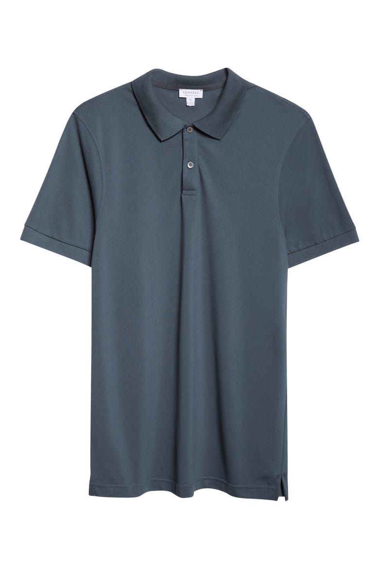 Cotton Piqué Polo, Alternate, color, DARK PETROL