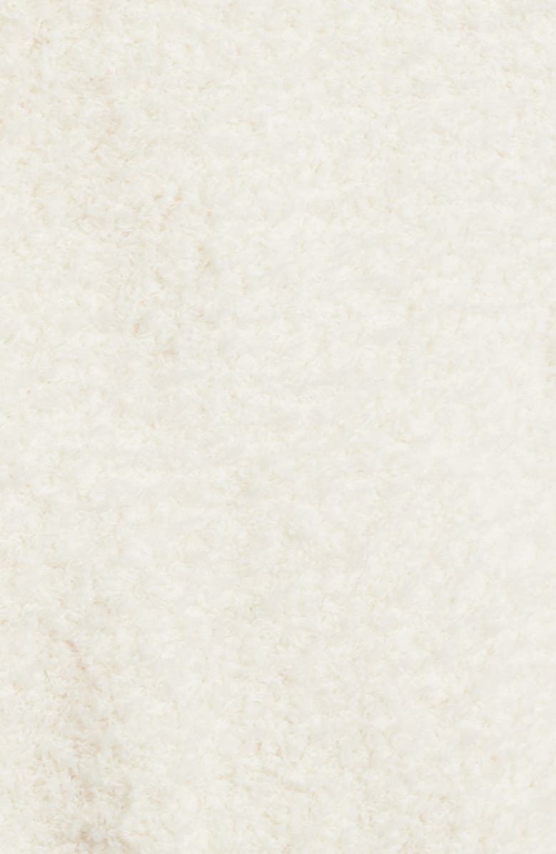 HAPPY CAMP3R Vintage Flower Aria Mixed Media Quarter Zip Fleece Sweatshirt, Alternate, color, Cream