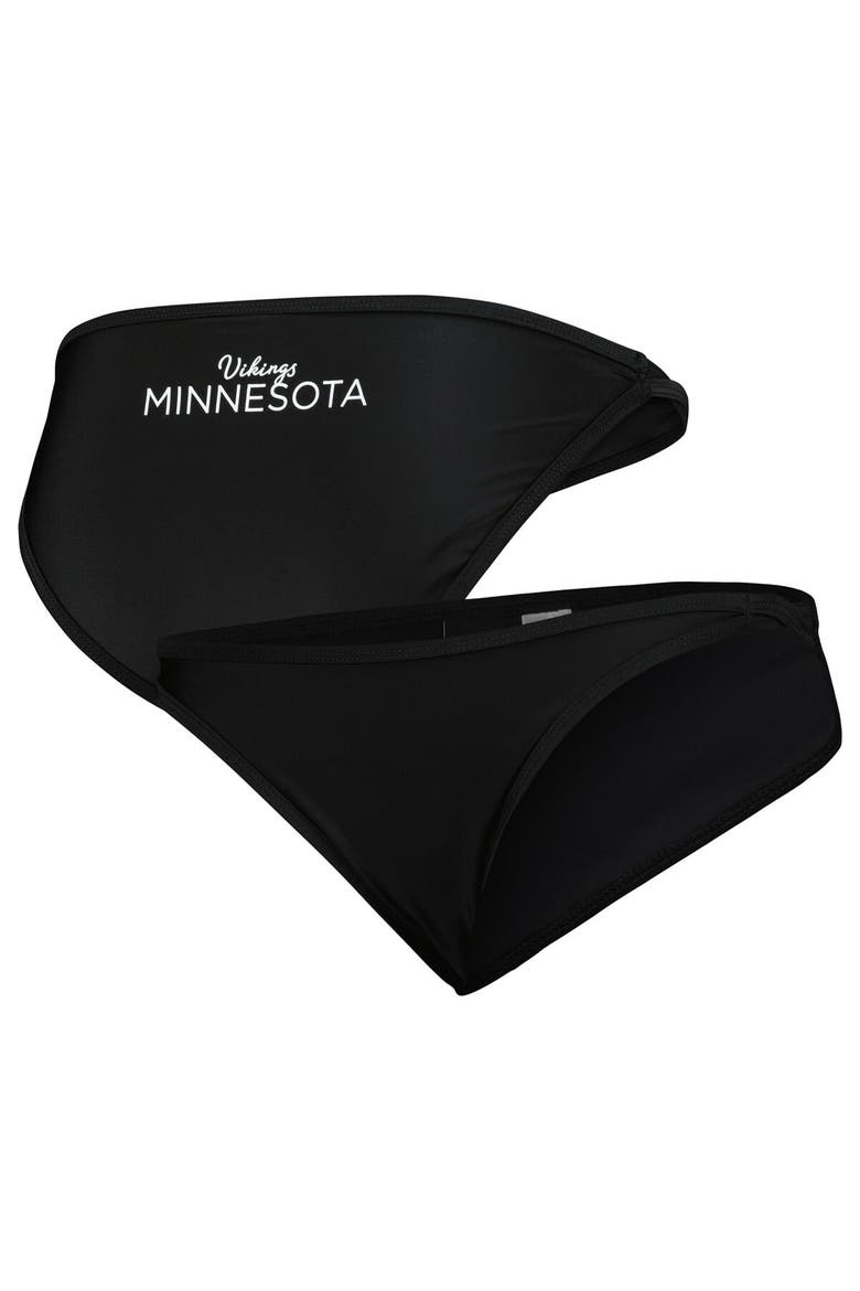 Women's G-III 4Her by Carl Banks Black Minnesota Vikings Hall of Fame Bikini Bottom, Alternate, color, Black