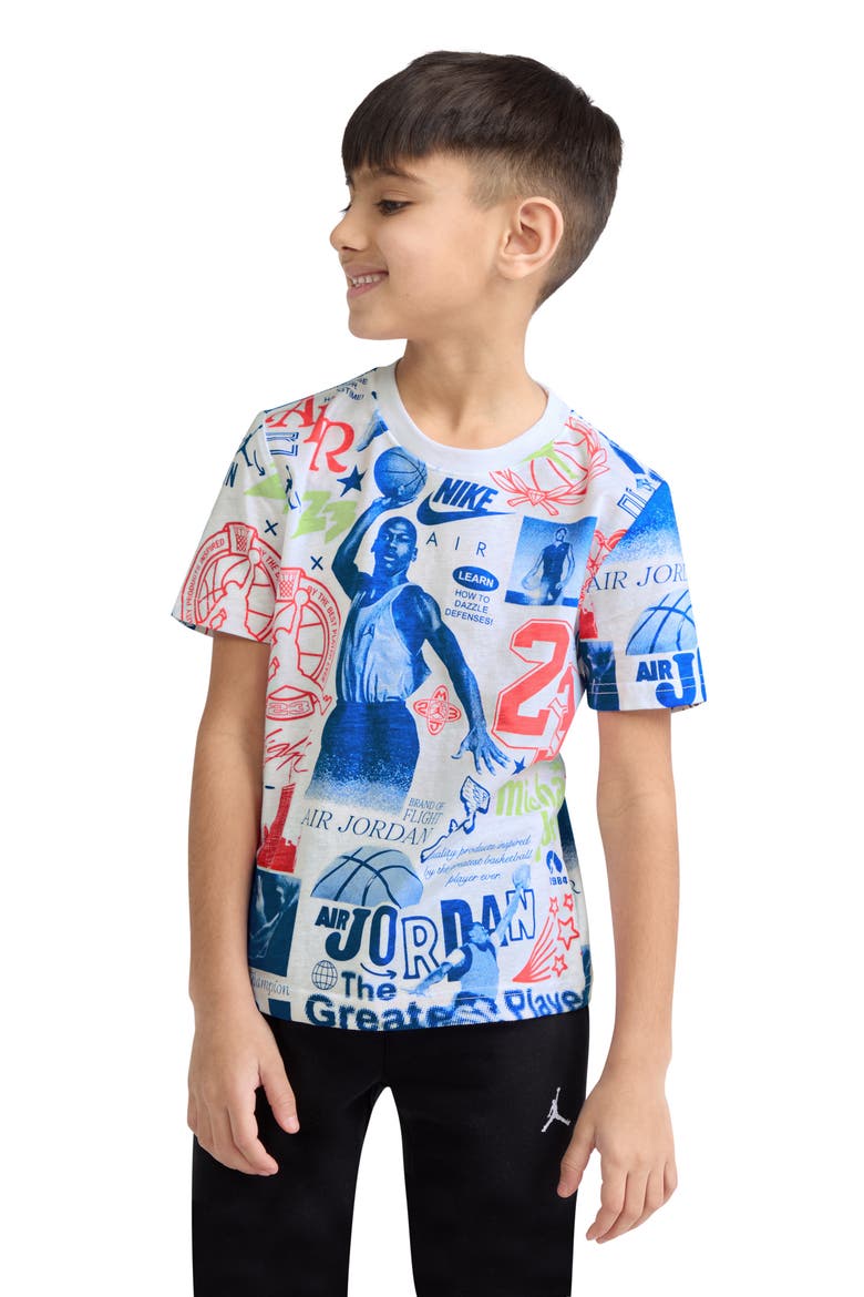 Kids' MJ Billboard Print T-Shirt, Alternate, color, WHITE