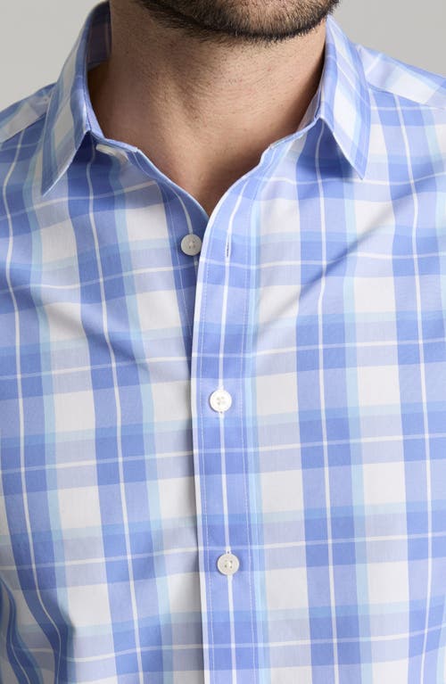 Untuckit Gillingham Plaid Wrinkle Free Cotton Button-up Shirt In Blue