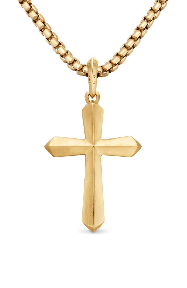 David Yurman Roman XL Cross Amulet in 18K Yellow Gold, Alternate, color,