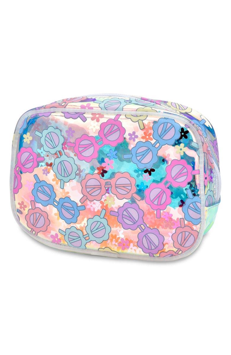 Iscream Kids' Spring Sunnies Clear Cosmetic Case, Alternate, color,
