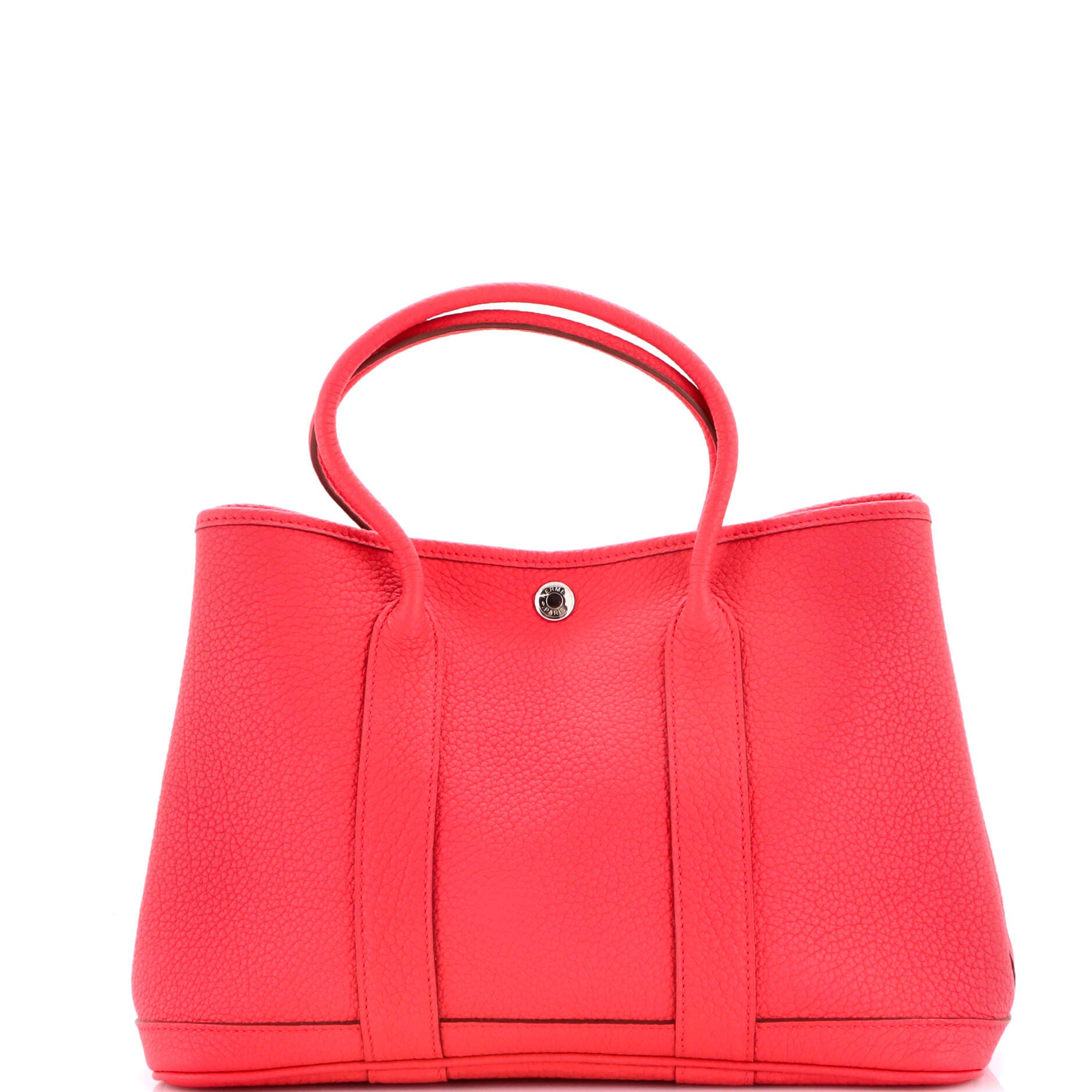 Pre-Owned Hermes Garden Party Tote Leather 30, Alternate, color, Bougainvillier