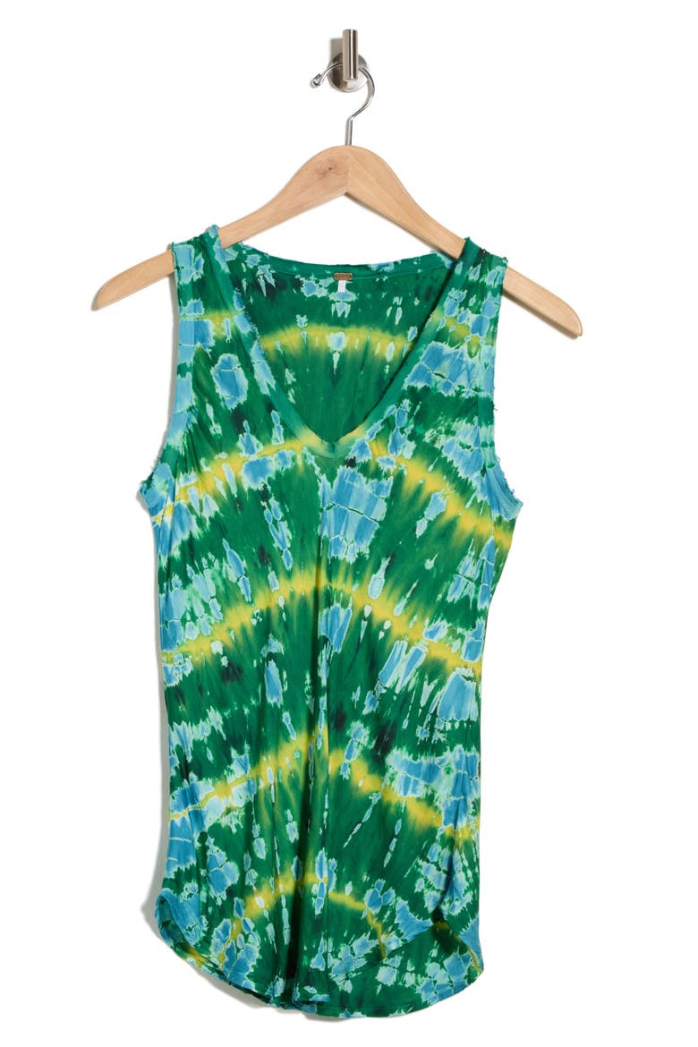 The Harlow Tie Dye Satin Tank, Alternate, color, ISLAND GREEN CUB A WASH