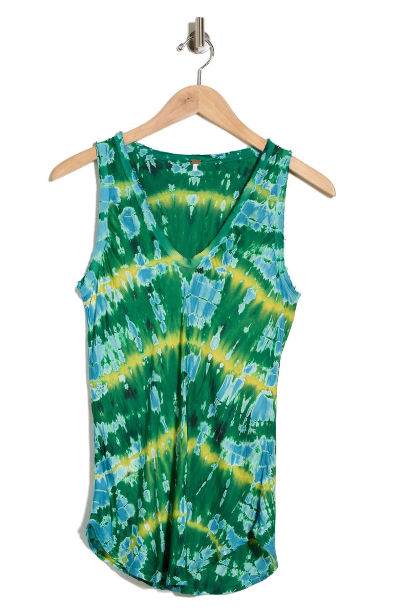 Young, Fabulous & Broke The Harlow Tie Dye Satin Tank, Alternate, color, 