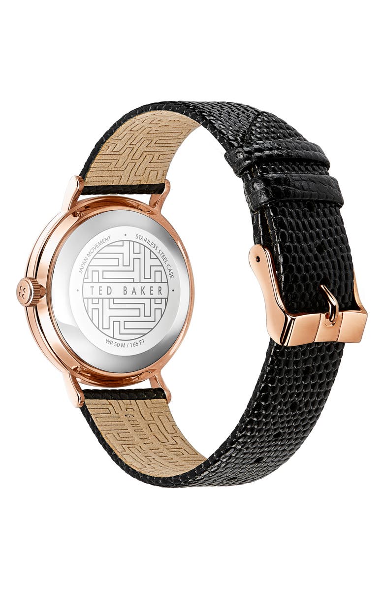 Ted Baker London Ted Bake London Phylipa Crystal Flamingo Leather Strap Watch, 37mm, Alternate, color,