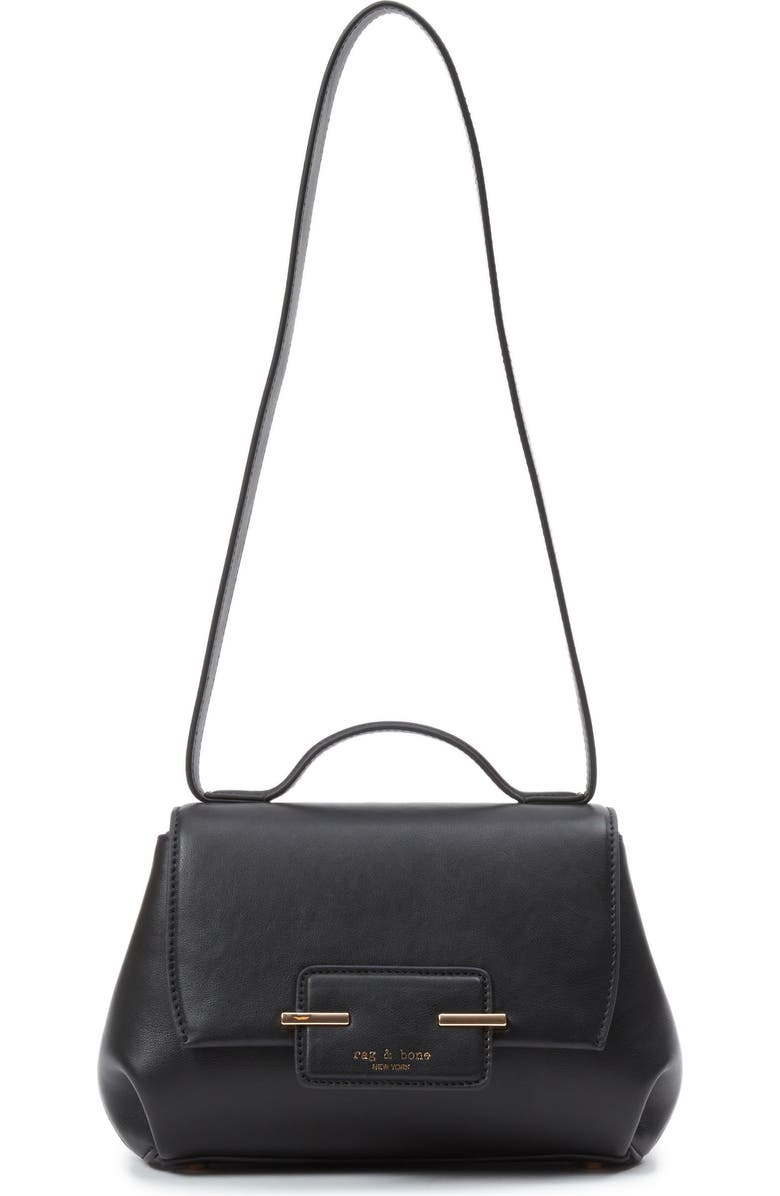 rag & bone Realm Leather Top Handle Bag, Main, color, Bla