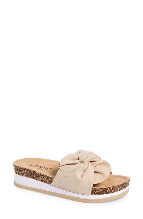 Knot Platform Slide Sandal (Women)