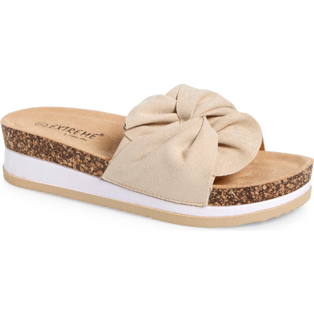 Extreme By Eddie Marc Knot Platform Slide Sandal