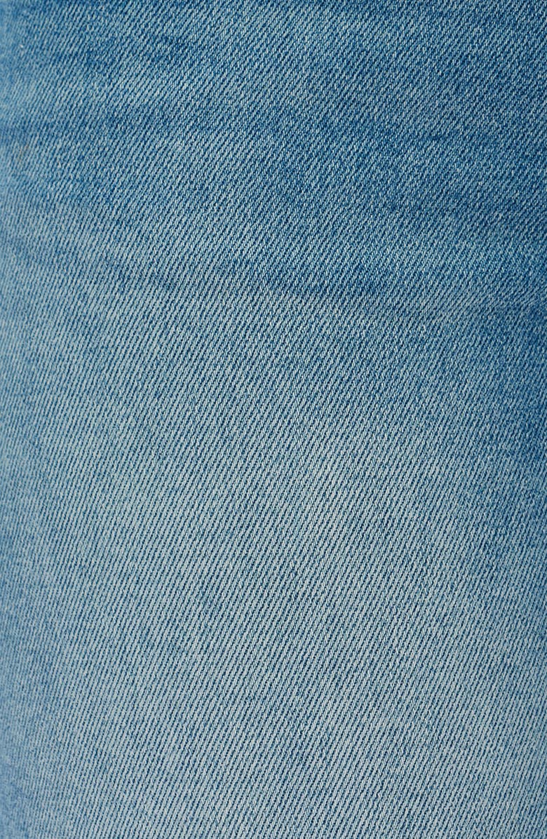 Bayeas Ripped Mid Rise Slim Straight Leg Jeans, Alternate, color, Vintage Medium Blue