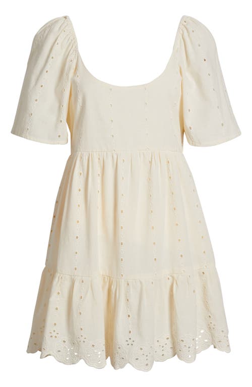 RIP CURL RIP CURL SAN CARLOS LA JOYA EMBROIDERED COTTON & LINEN MINIDRESS