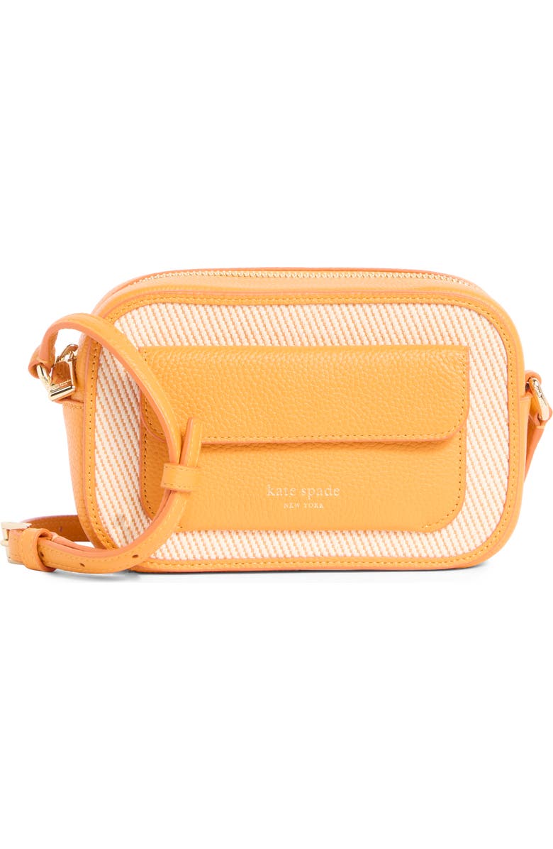 Kate Spade New York ava canvas crossbody bag, Main, color, Turmeric Root