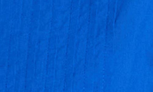 Karen Kane Pintuck Pleat Cotton Button-up Top In Blue