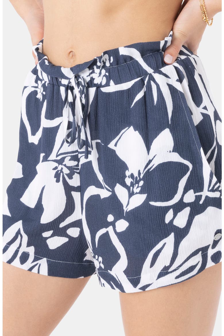 Oceanside Stoke Paperbag Cover-Up Shorts, Alternate, color, MOOD INDIGO