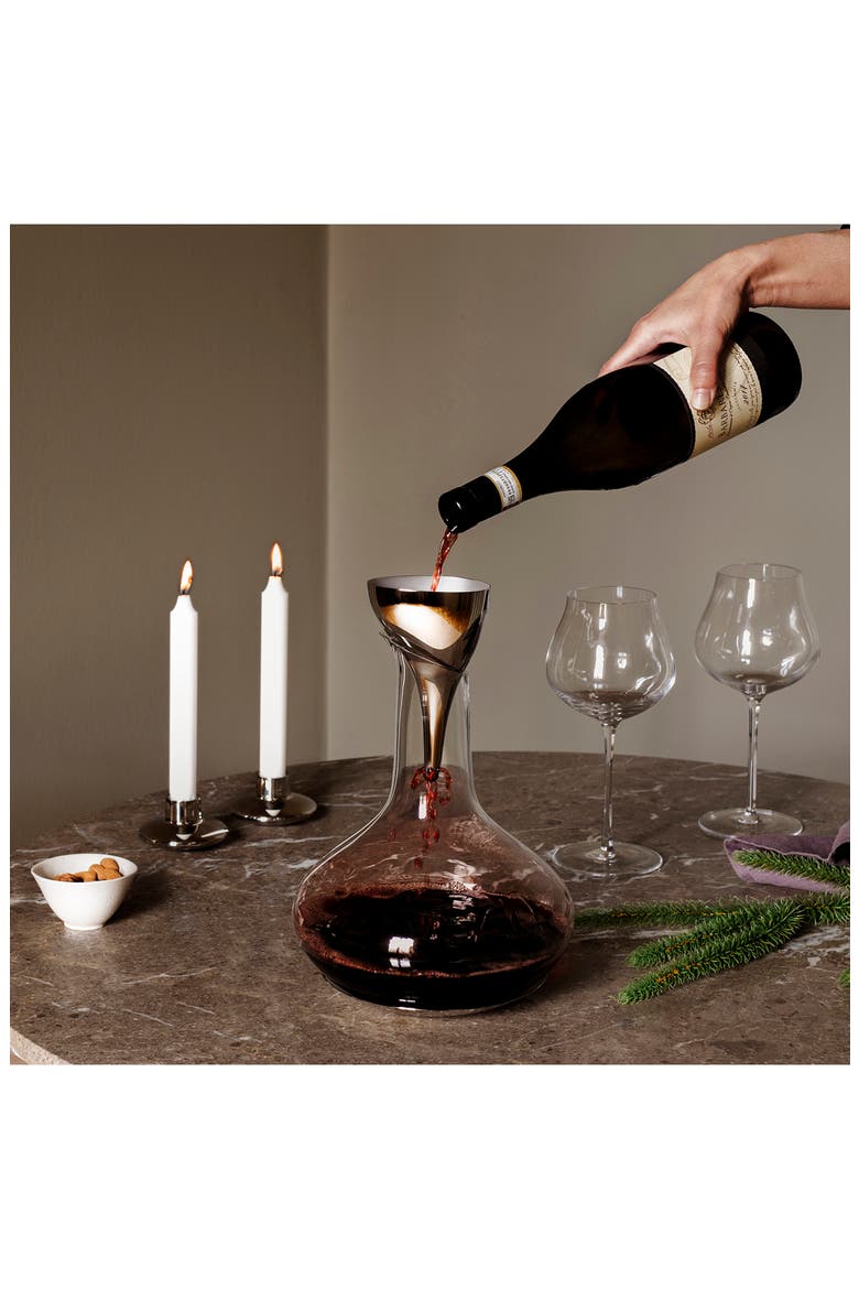 Sky Wine Aerating Funnel, Alternate, color, SILVER