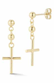 Ember Fine Jewelry Cross Drop Earrings