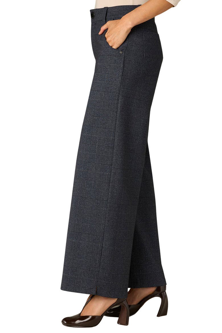 Whitney Skyrise Flat Front Wide Leg Pants, Alternate, color, NAVY