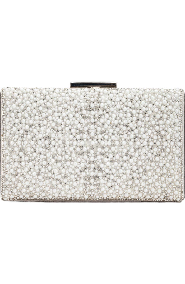 Forever & Always Shoes Klara Pearl Bridal Clutch, Main, color,