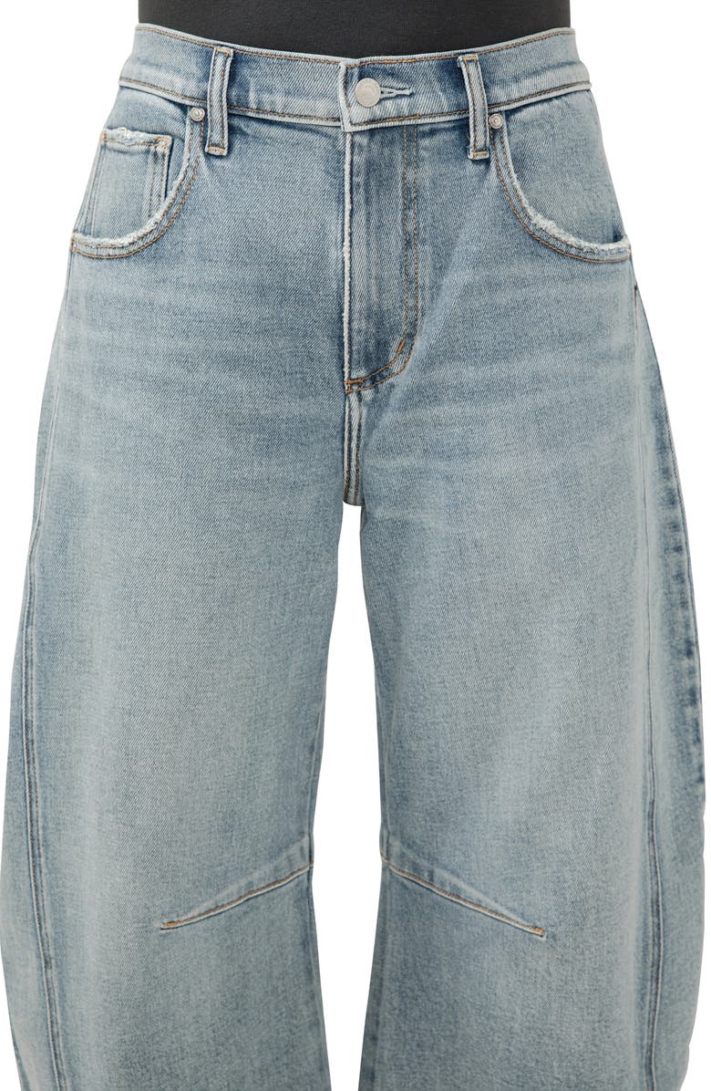 Silver Jeans Co. Horseshoe High Waist Crop Barrel Jeans, Alternate, color, Rhapsody