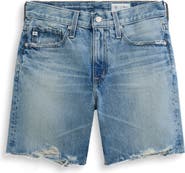 AG Ex-Boyfriend Mid Thigh Denim Cutoff Shorts