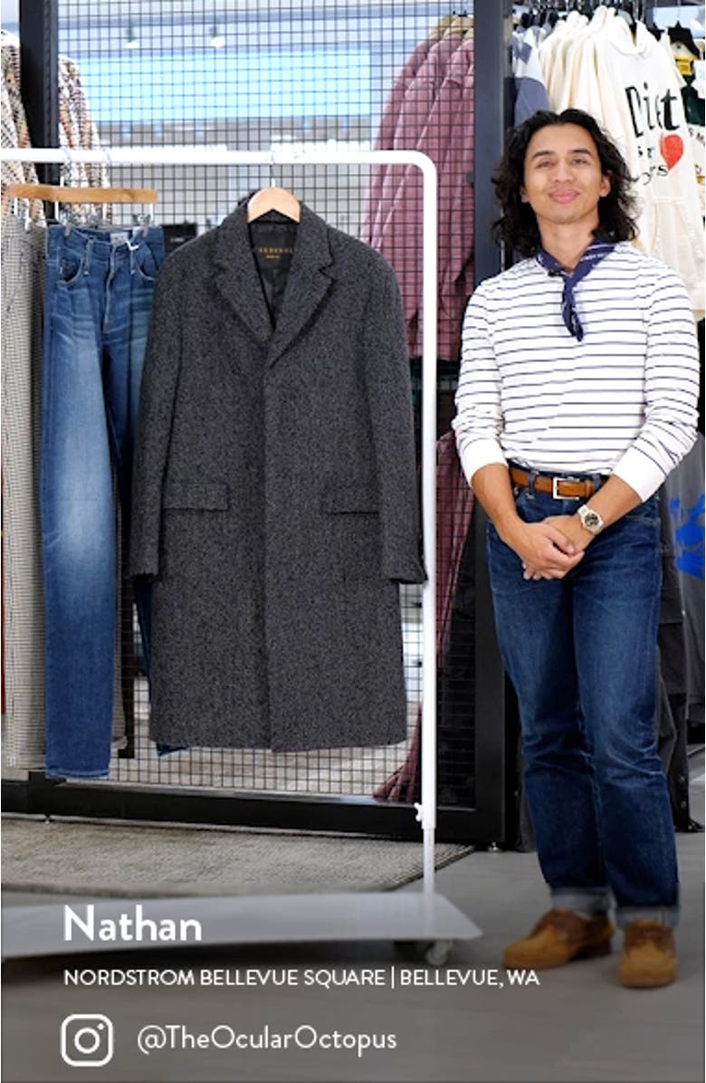 Mercer Herringbone Wool Blend Coat, sales video thumbnail