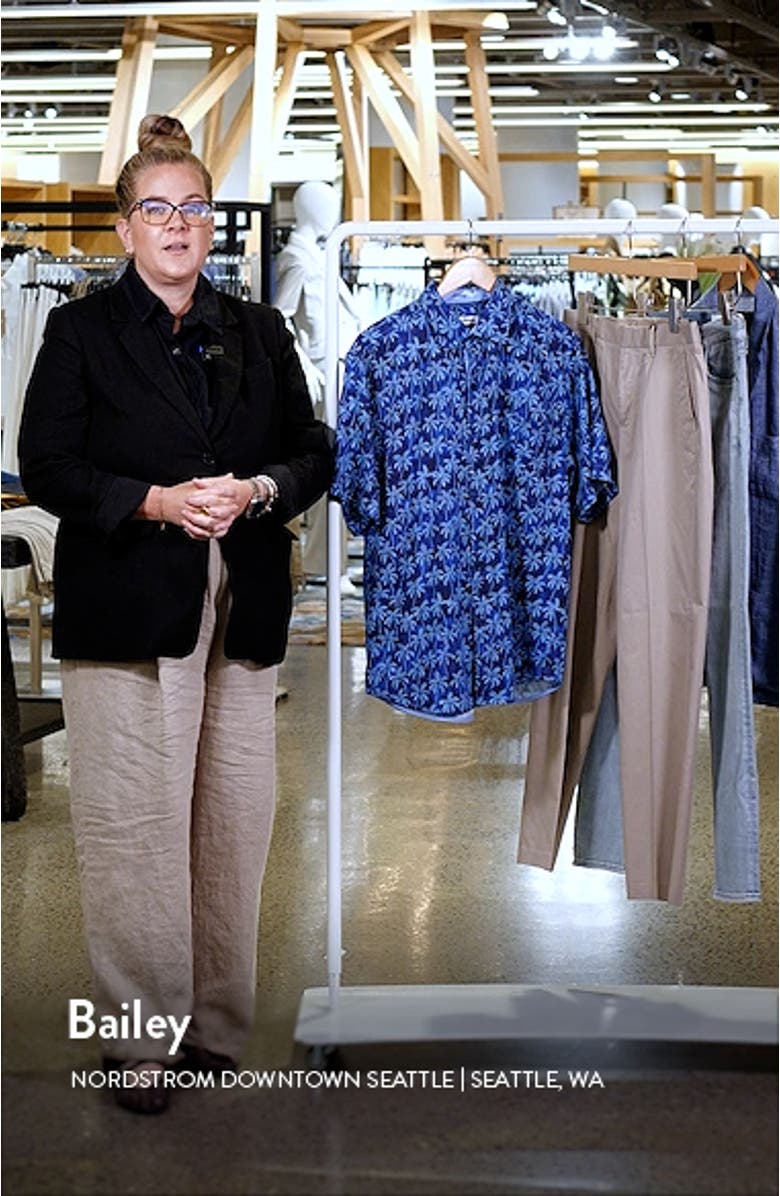 Paradise Palms Short Sleeve Performance Button-Up Shirt, sales video thumbnail